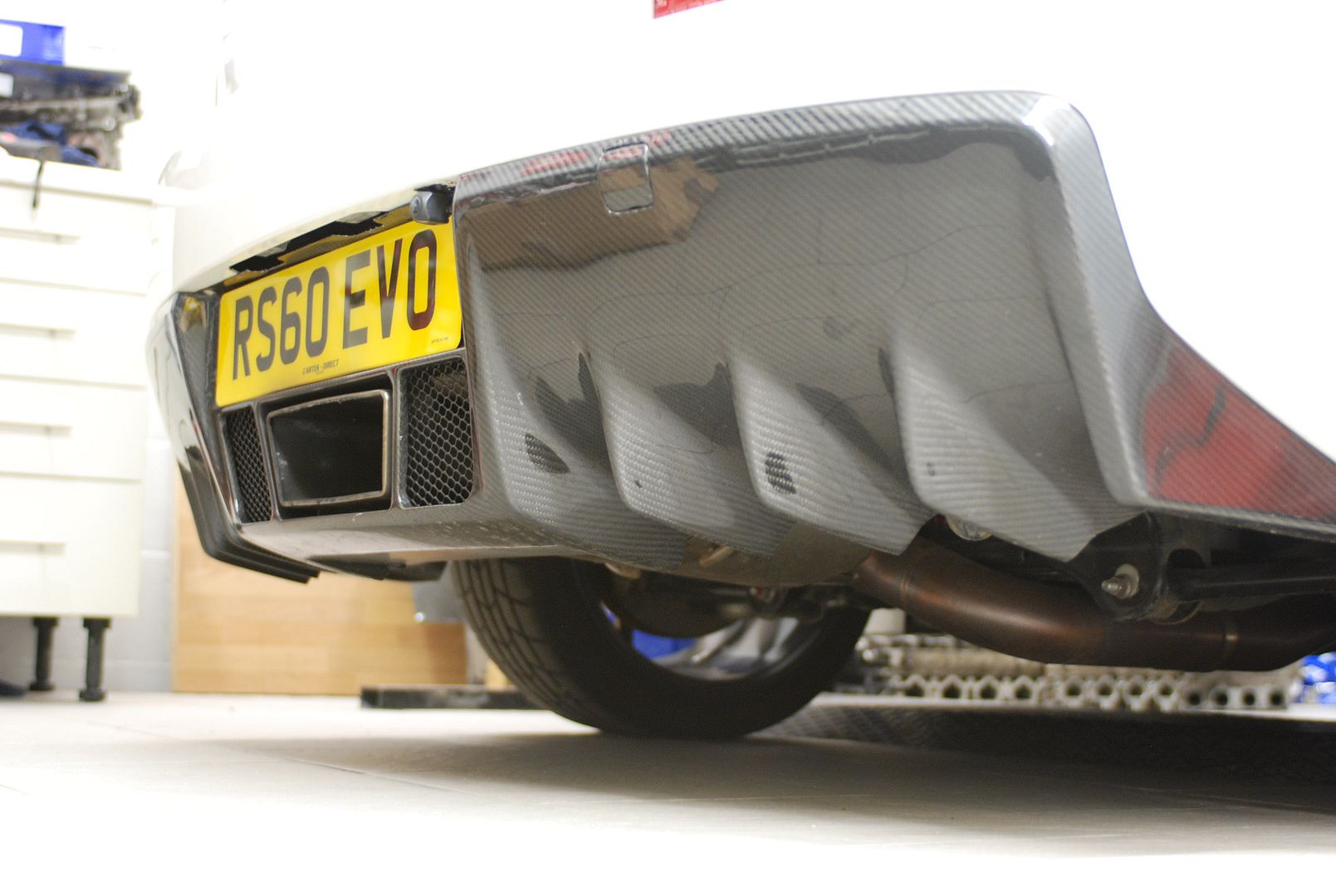 Evo X FQ400 Center Exit Exhaust /Carbon Diffuser Mitsubishi Lancer